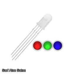 5 mm Şeffaf RGB Led