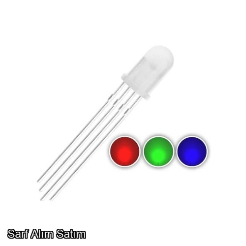 5 mm Şeffaf RGB Led